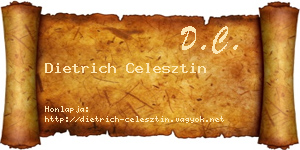 Dietrich Celesztin névjegykártya